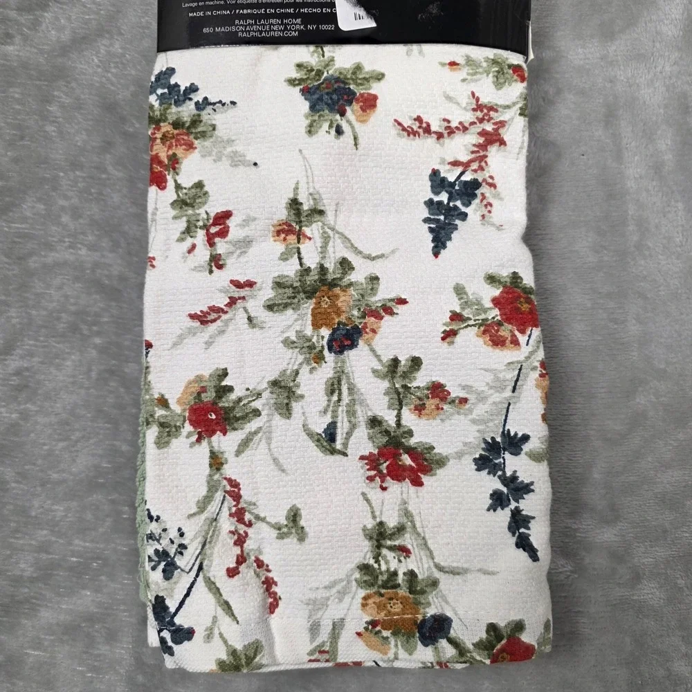 Lauren Ralph Lauren Kitchen Towels Bennet Floral 3pk 17x28 Multicolor NEW Cotton